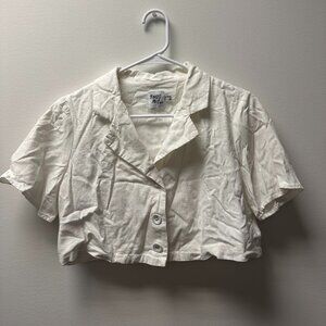 Princess Polly White Crop Top